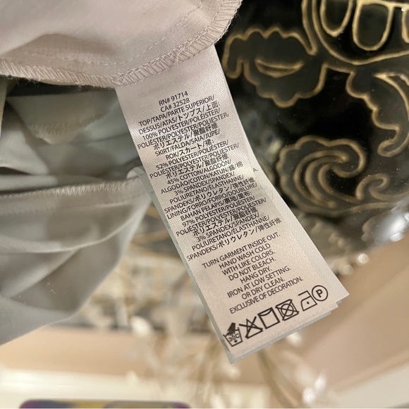 NWT Armani Exchange ICY Sequins Satin Peplum Tiered DRESS 0P - Picture 12 of 13